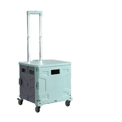 품질  Modern AU CAT Folding Trolley Grocery Serving Cart Rolling Portable Shopping Cart with 4 Wheels Luggage Rotating Mobile Travel 공장