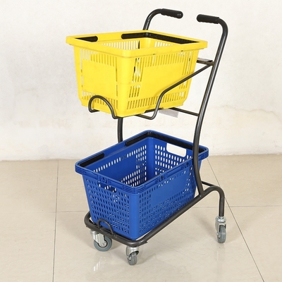 Unveiling Manufacturer Wholesale 2 Tier Grocery Cart French Shopping Trolley Vending Cart Supermarket Carts