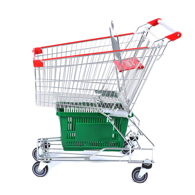 sustainable &amp;amp; Antirust Push Trolley Cart Factory Price Metal Cart Grocery Shopping Carts